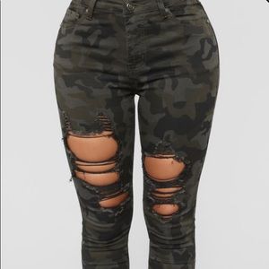 Fashion Nova Camo Jeans